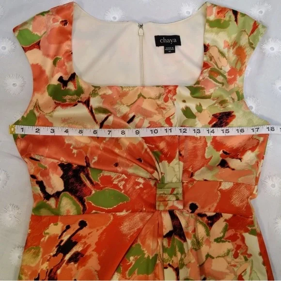 Chaya Sleeveless Floral Sheath Dress Size 10 Scoop Neck Work Wedding Cocktail - Picture 5 of 8